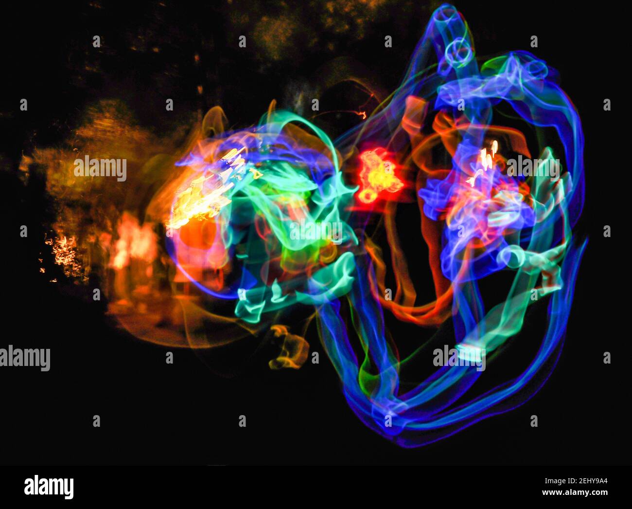 A colorful light painting effect Creative work of art, light graphics