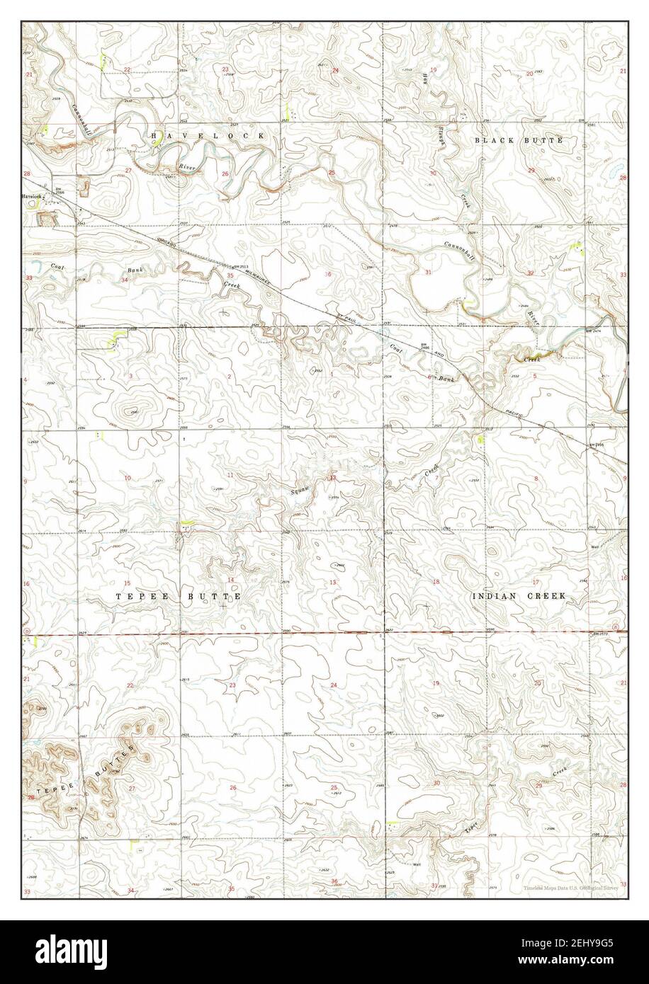 Havelock, North Dakota, map 1973, 124000, United States of America by