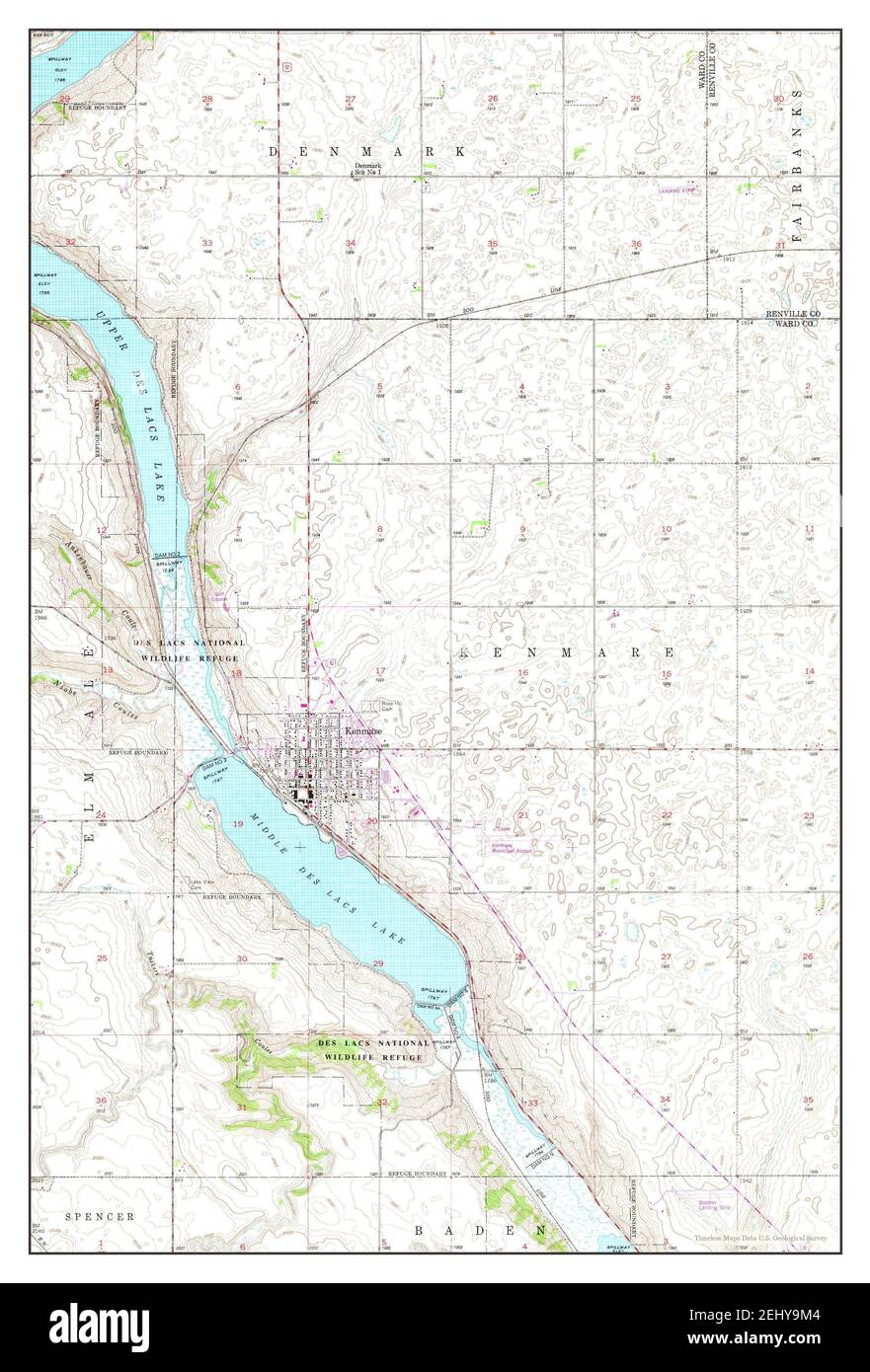 Kenmare, North Dakota, map 1948, 124000, United States of America by