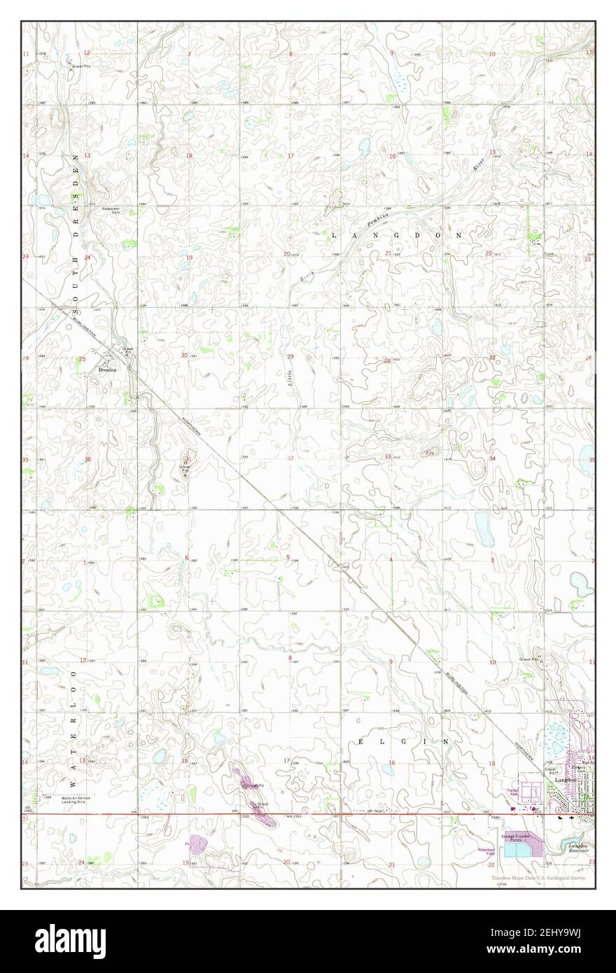 Paxton North Dakota Map Map Of Langdon North Dakota High Resolution Stock Photography And Images -  Alamy