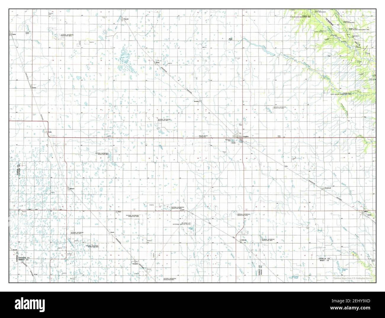 Map of langdon north dakota Cut Out Stock Images & Pictures Alamy