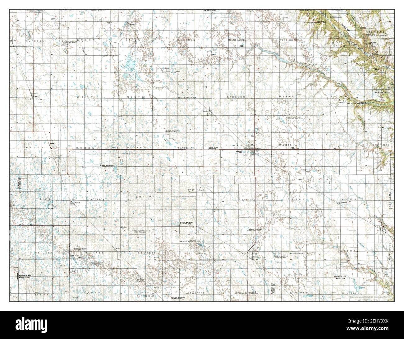 Map of langdon Cut Out Stock Images & Pictures Alamy