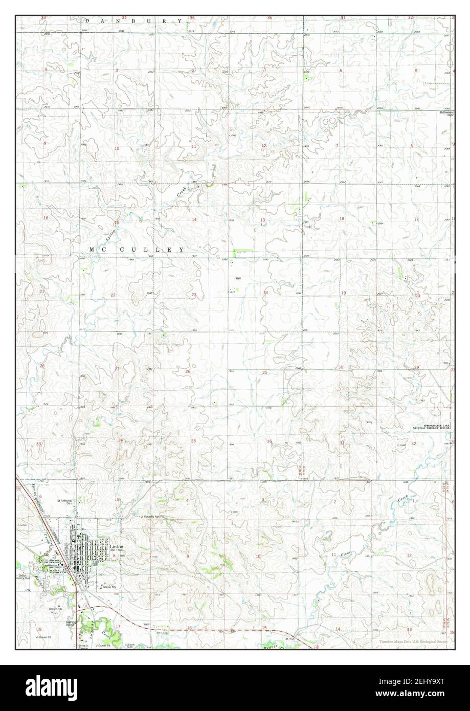Linton, North Dakota, map 1980, 124000, United States of America by Timeless Maps, data U.S