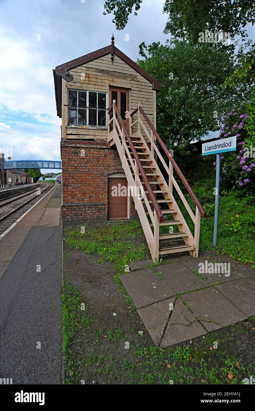 The disused signal box at Llandrindown Wells Station on the Heart Of Wales railway line Stock Photo