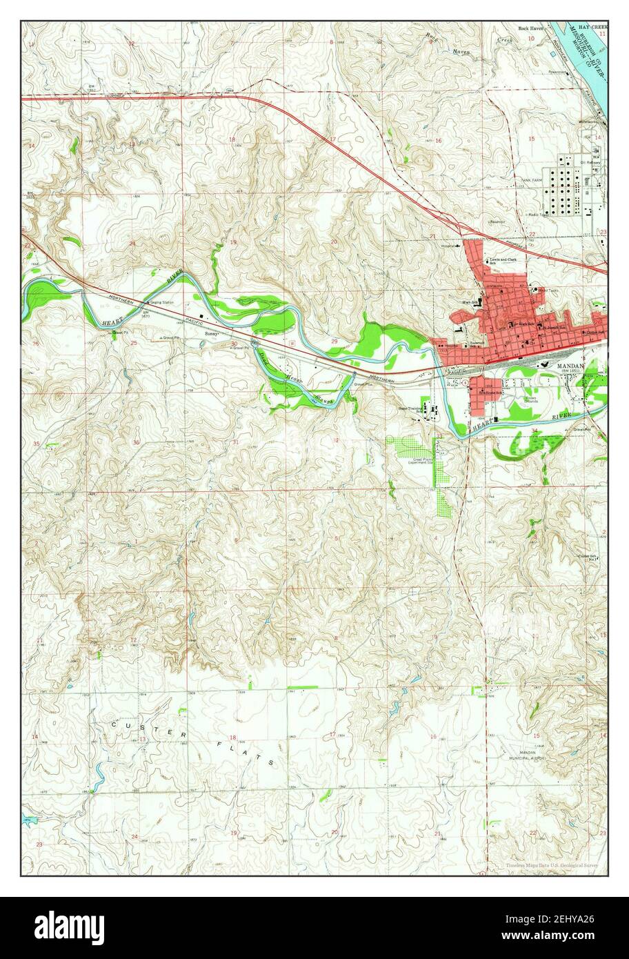 Map of mandan north dakota Cut Out Stock Images & Pictures Alamy