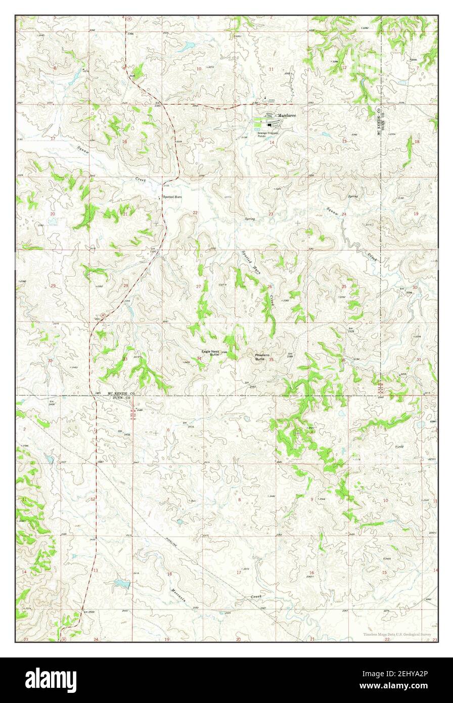 Mandaree, North Dakota, map 1970, 124000, United States of America by