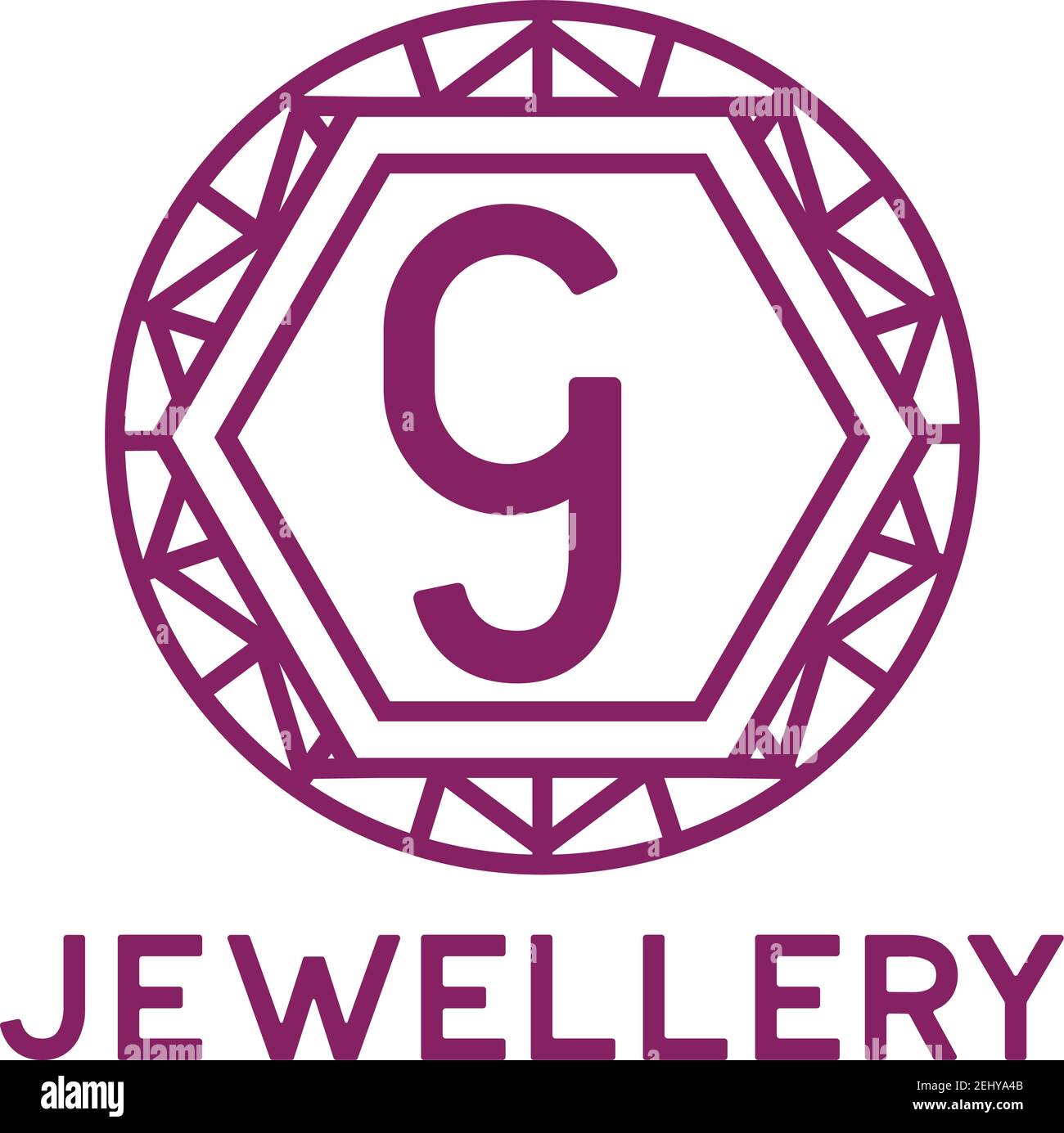 jewelry logo on white background. vector illustration Stock Vector