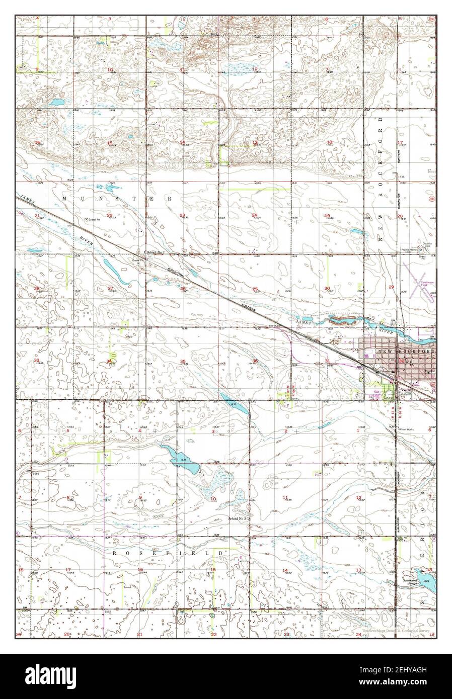 New Rockford, North Dakota, map 1950, 124000, United States of America