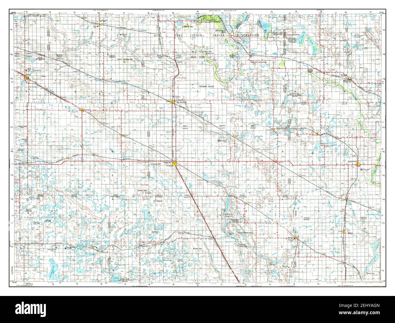 New Rockford, North Dakota, map 1971, 1250000, United States of