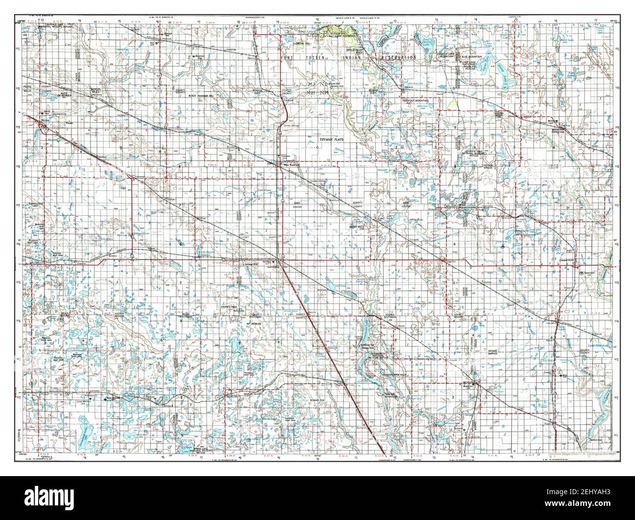 New Rockford, North Dakota, map 1952, 1250000, United States of