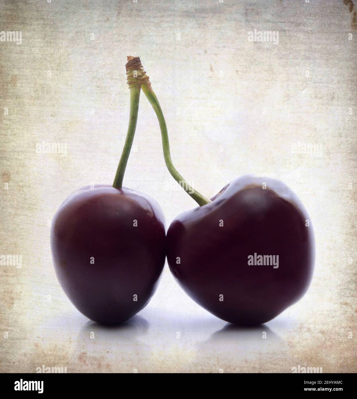 Cherry pair closeup hi-res stock photography and images - Alamy