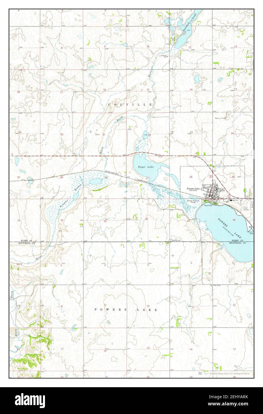 Powers lake north dakota map Cut Out Stock Images & Pictures Alamy