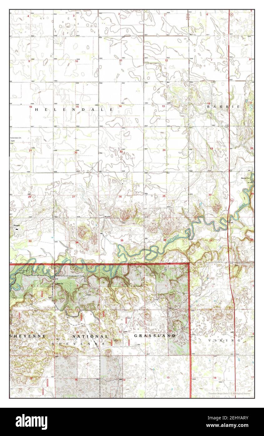 Power, North Dakota, map 1998, 1:24000, United States of America by