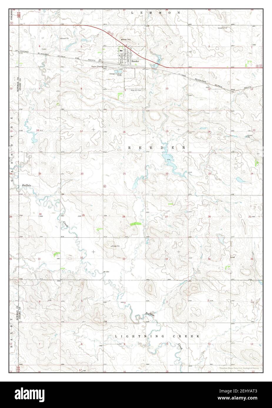 Map of reeder north dakota hi-res stock photography and images - Alamy