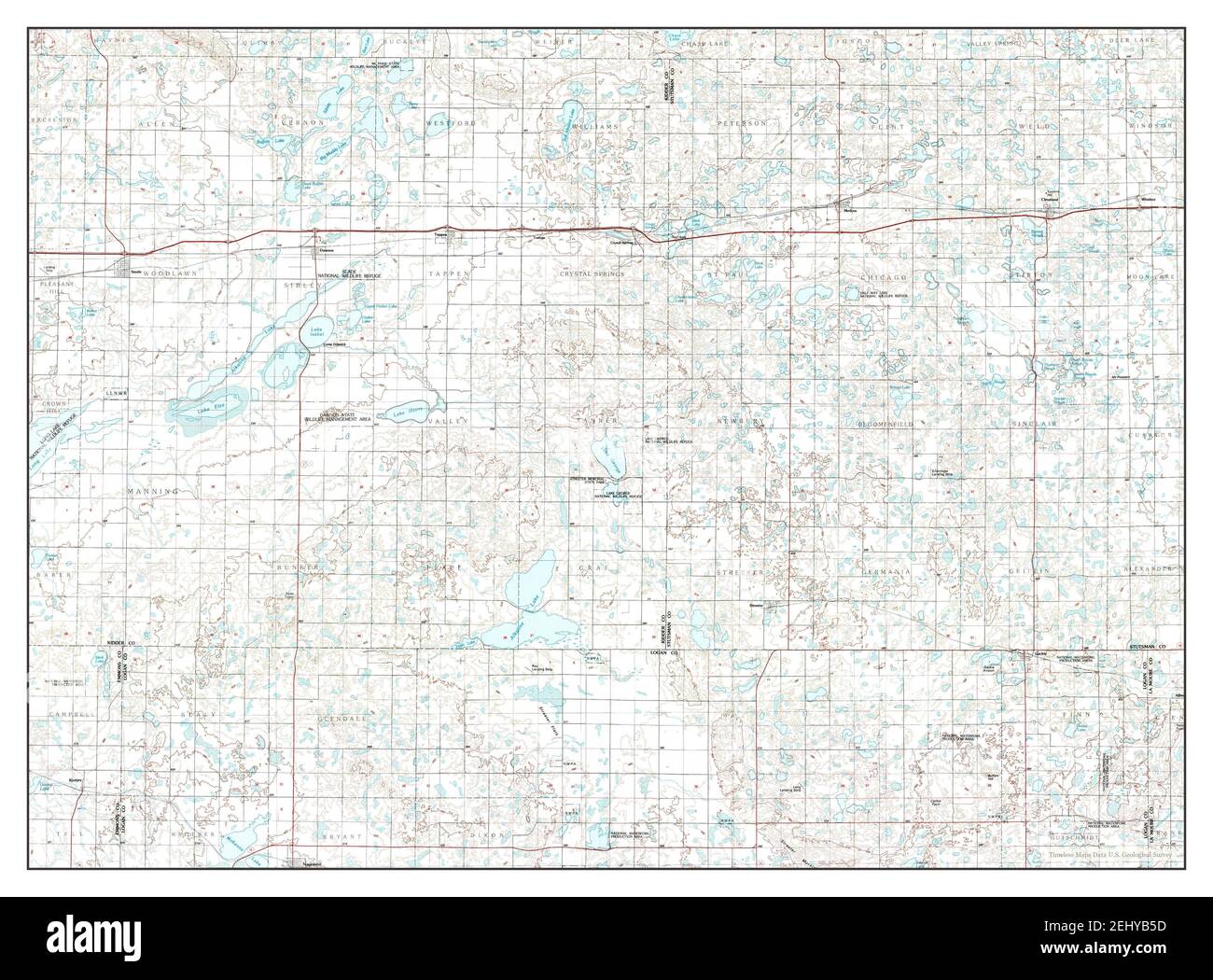 Steele, North Dakota, map 1985, 1100000, United States of America by Timeless Maps, data U.S