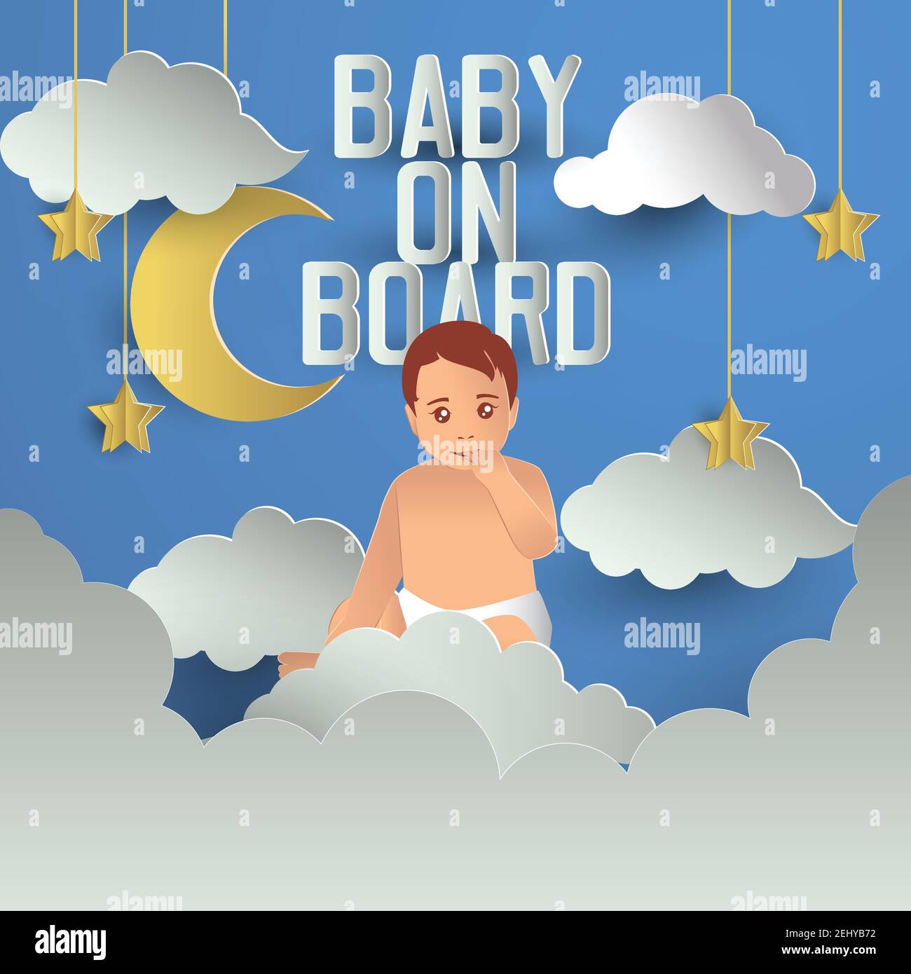 baby on board. vector illustration Stock Vector