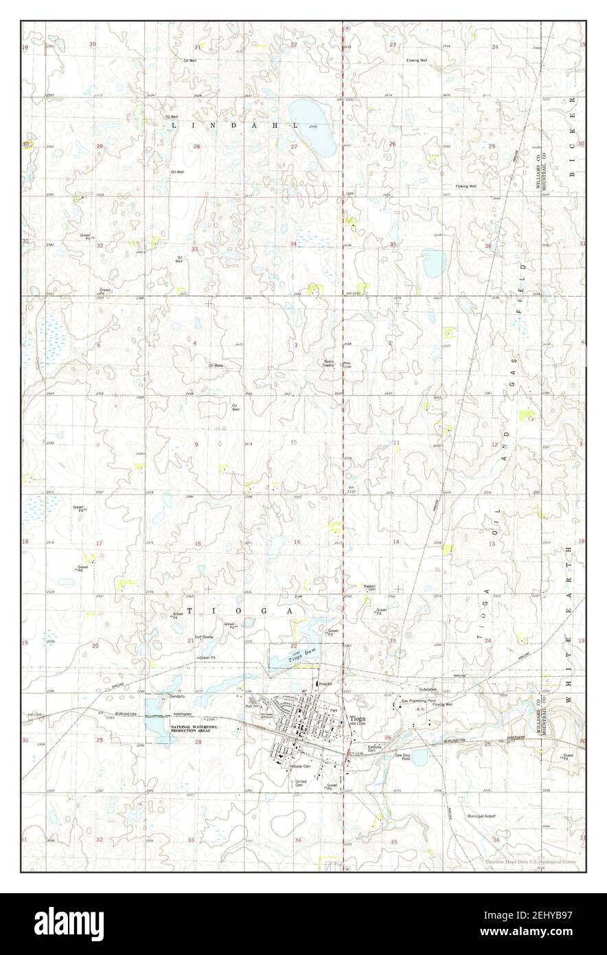 Tioga North Dakota Map Map Of Tioga Cut Out Stock Images & Pictures - Alamy