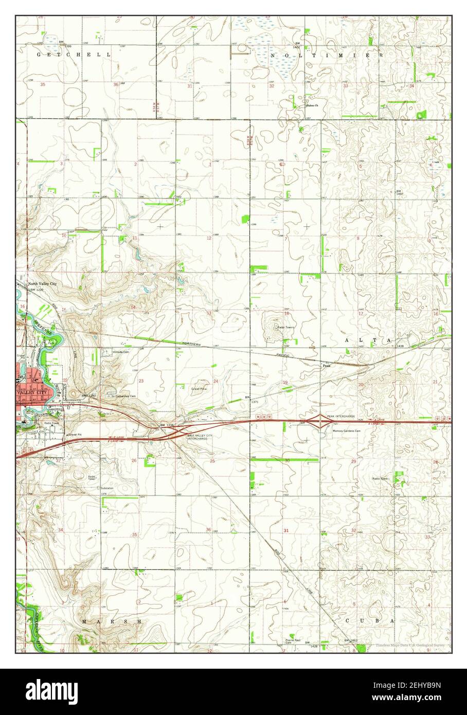 Valley City Nd Map Valley City North Dakota Map Cut Out Stock Images & Pictures - Alamy