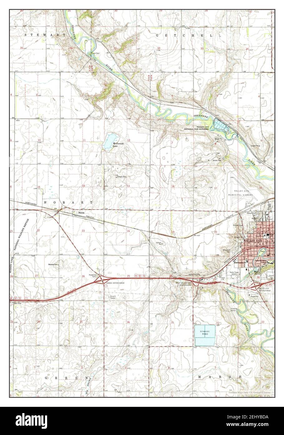 Valley City Nd Map Valley City North Dakota Map Cut Out Stock Images & Pictures - Alamy