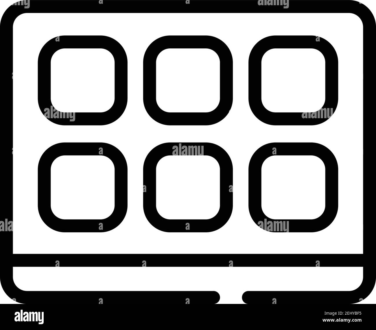 Smart interactive tv icon. Outline smart interactive tv vector icon for web design isolated on white background Stock Vector
