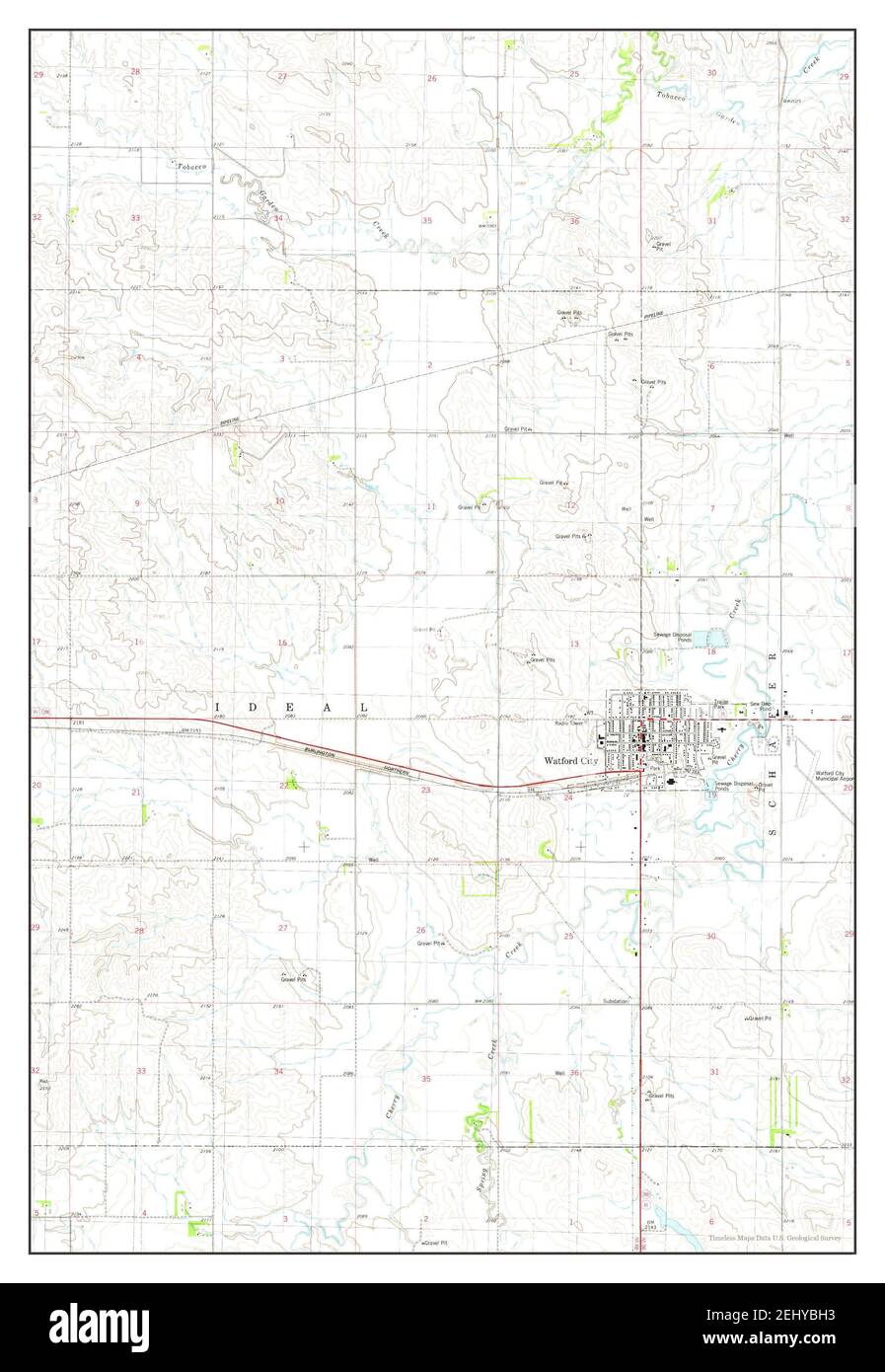 Watford City, North Dakota, map 1978, 124000, United States of America