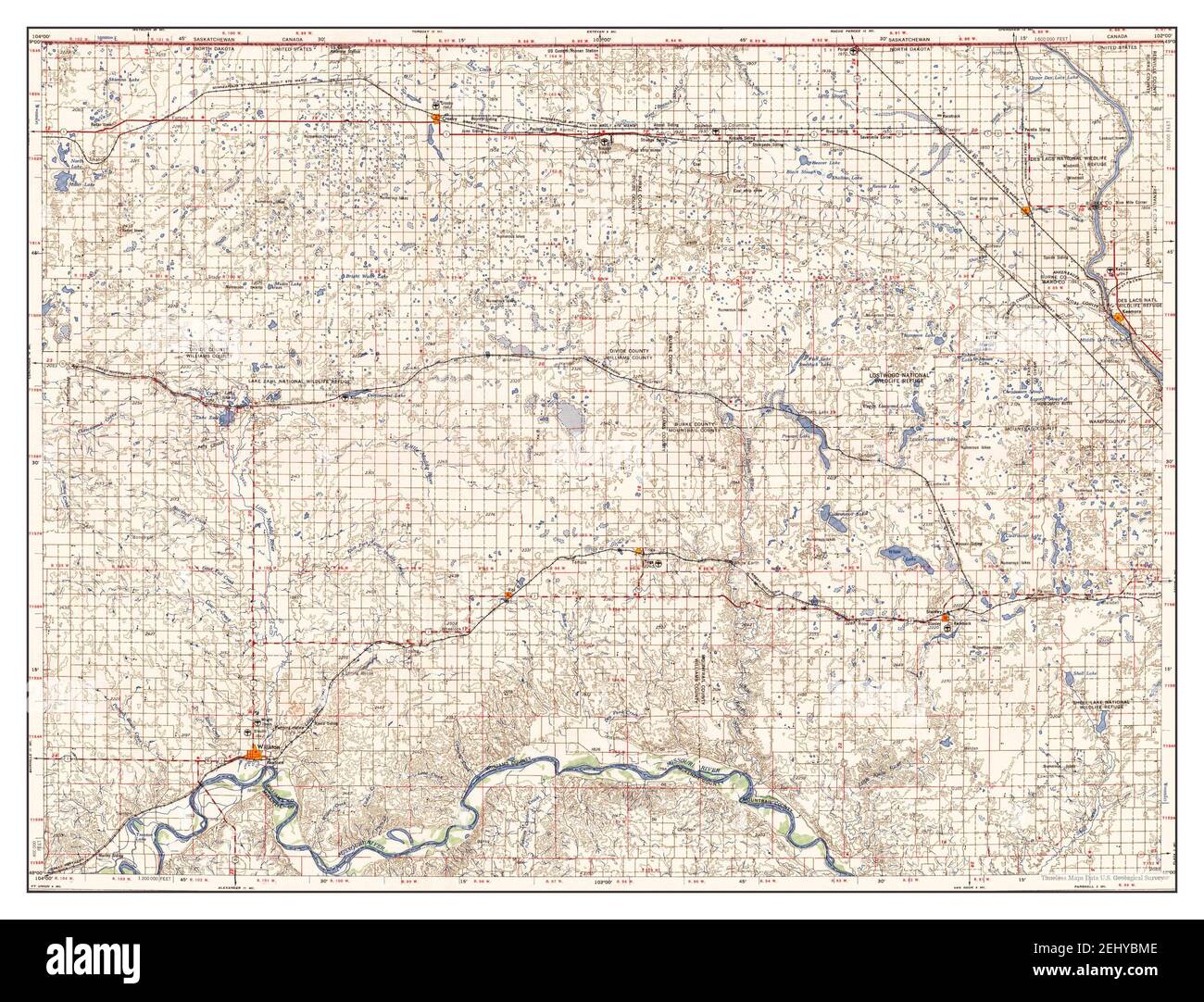 Williston north dakota map Cut Out Stock Images & Pictures Alamy