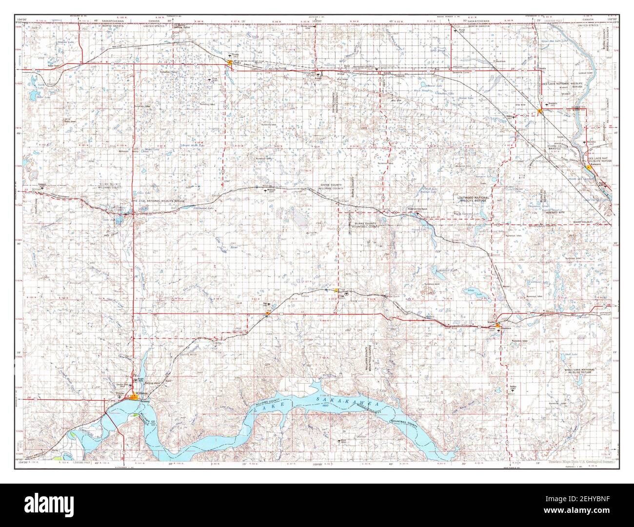 Map of williston hires stock photography and images Alamy