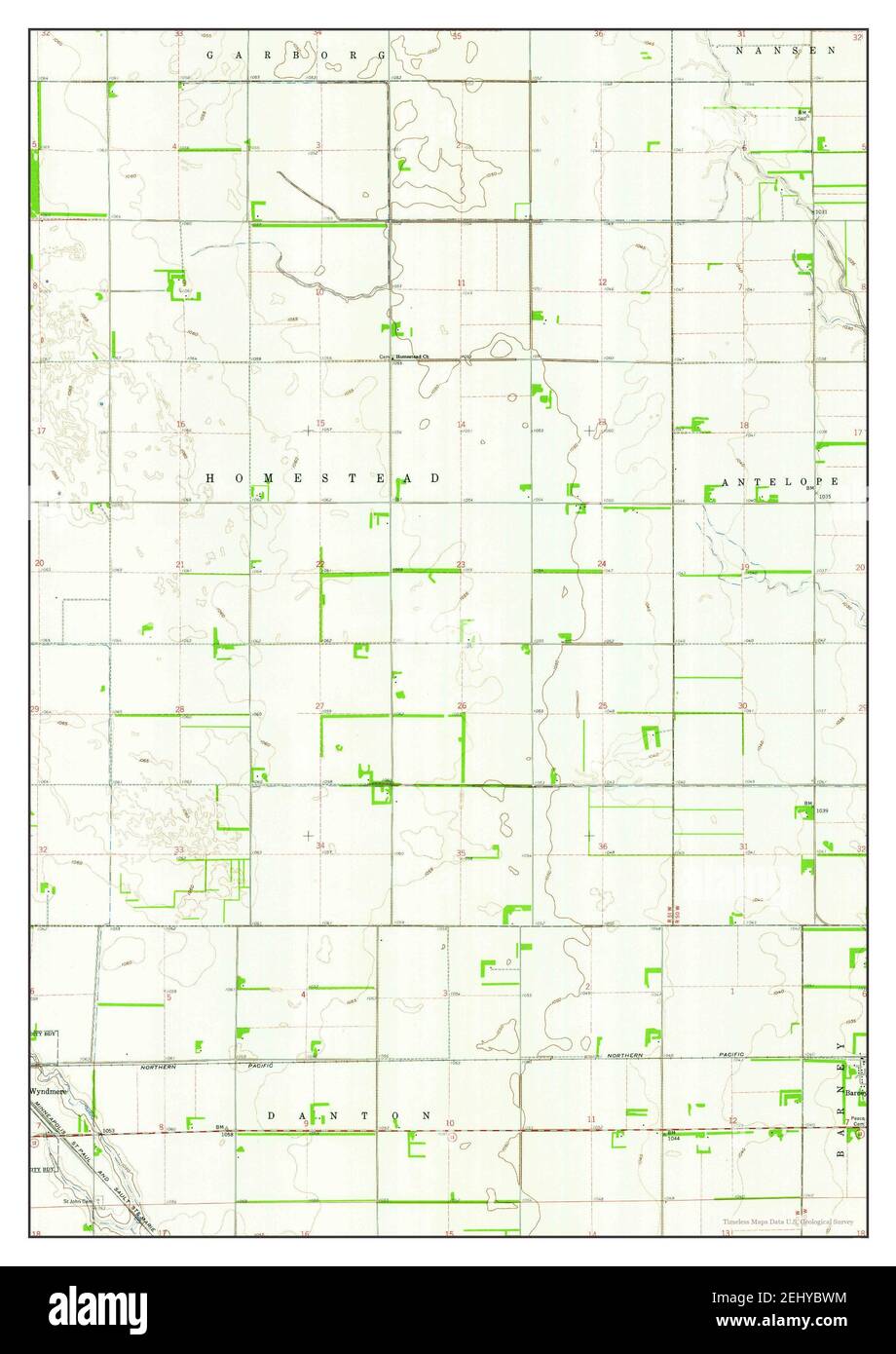Wyndmere SE, North Dakota, map 1960, 124000, United States of America by Timeless Maps, data U