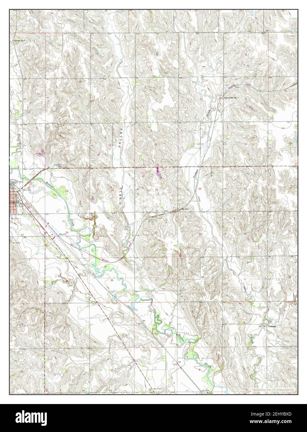 Albion East, Nebraska, map 1958, 124000, United States of America by