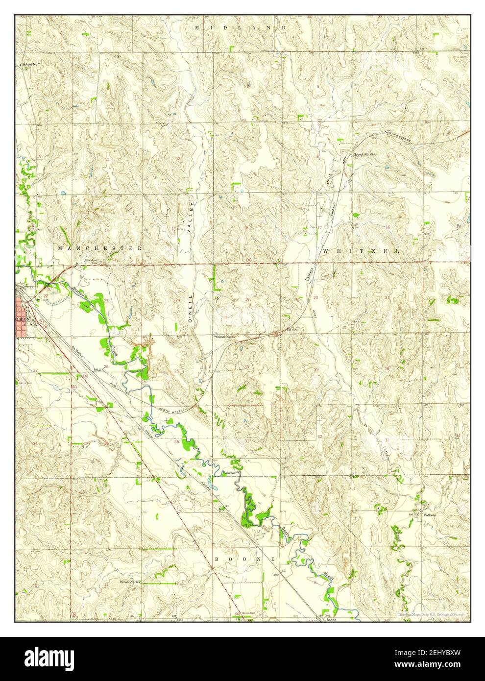 Map of albion nebraska hires stock photography and images Alamy
