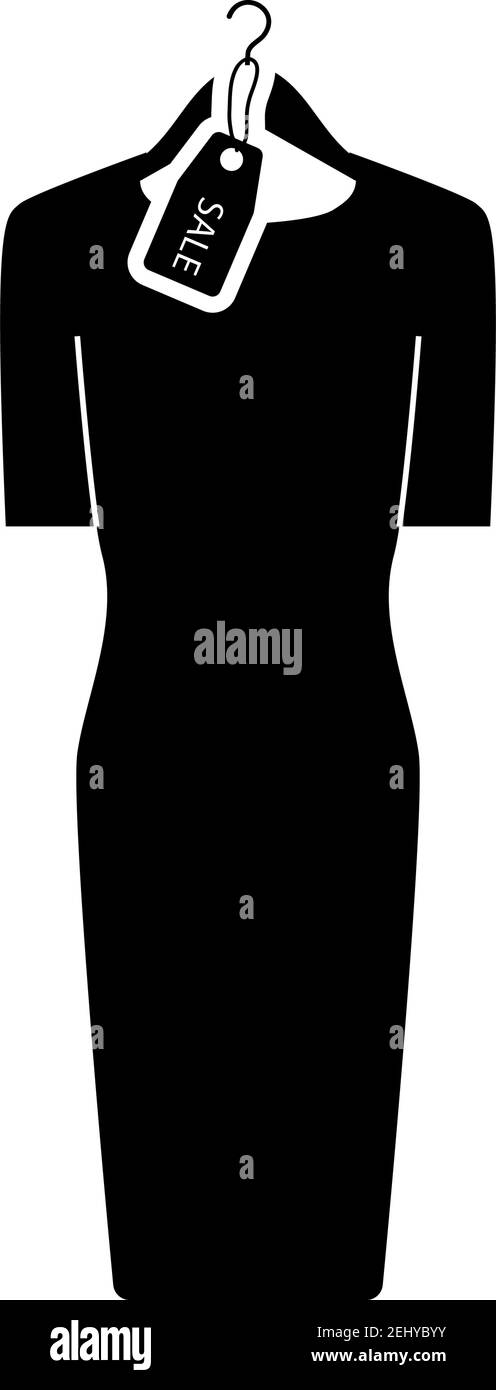 https://c8.alamy.com/comp/2EHYBYY/dress-on-hanger-with-sale-tag-icon-black-glyph-design-vector-illustration-2EHYBYY.jpg