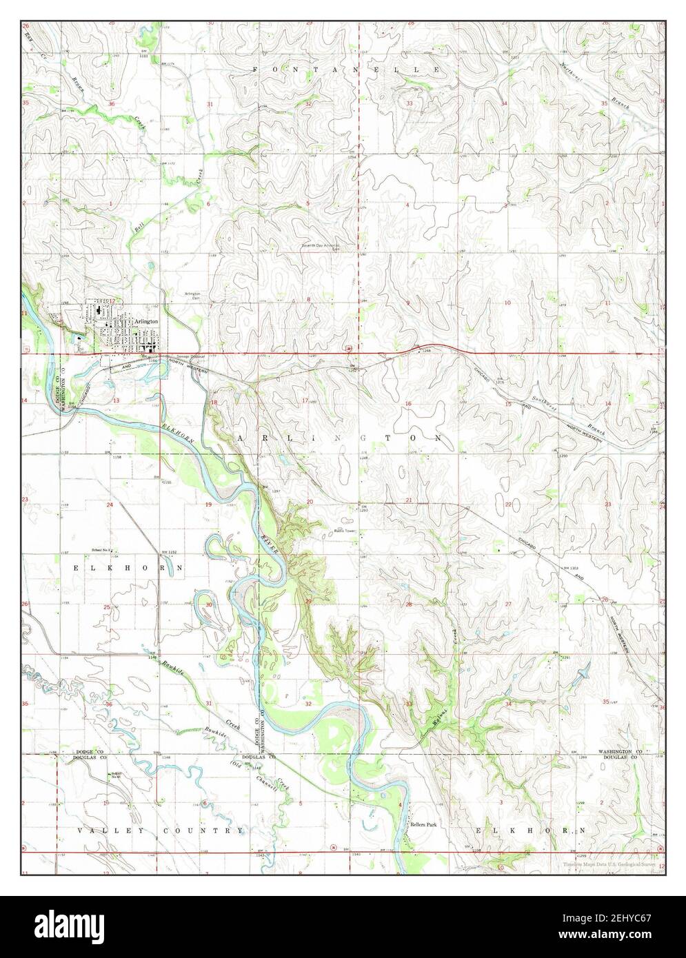 Arlington, Nebraska, map 1968, 1:24000, United States of America by ...