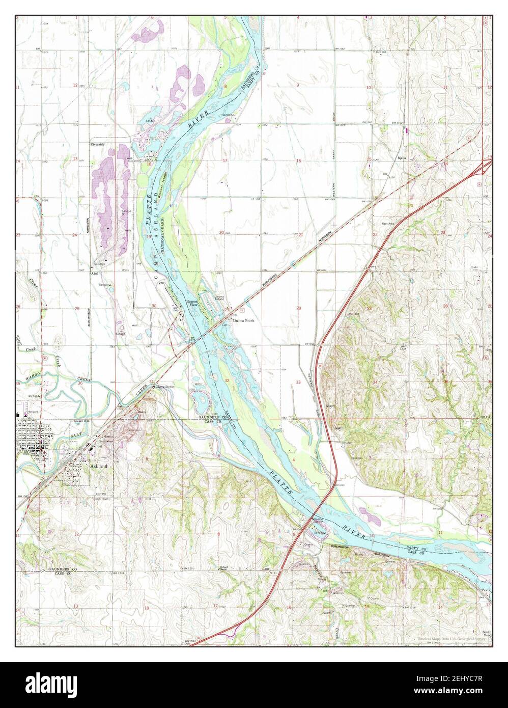 Map of ashland nebraska Cut Out Stock Images & Pictures Alamy