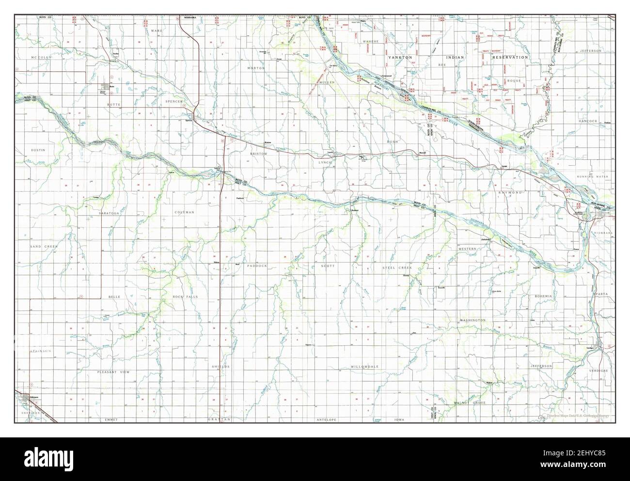 Atkinson, Nebraska, map 1986, 1100000, United States of America by