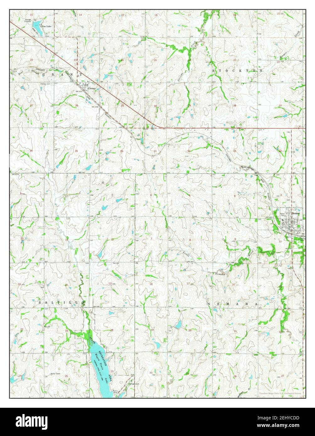 Nebraska, map 1966, 124000, United States of America by