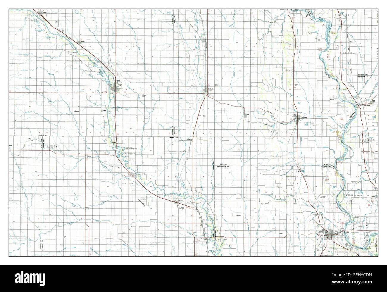 Blair, Nebraska, map 1986, 1100000, United States of America by