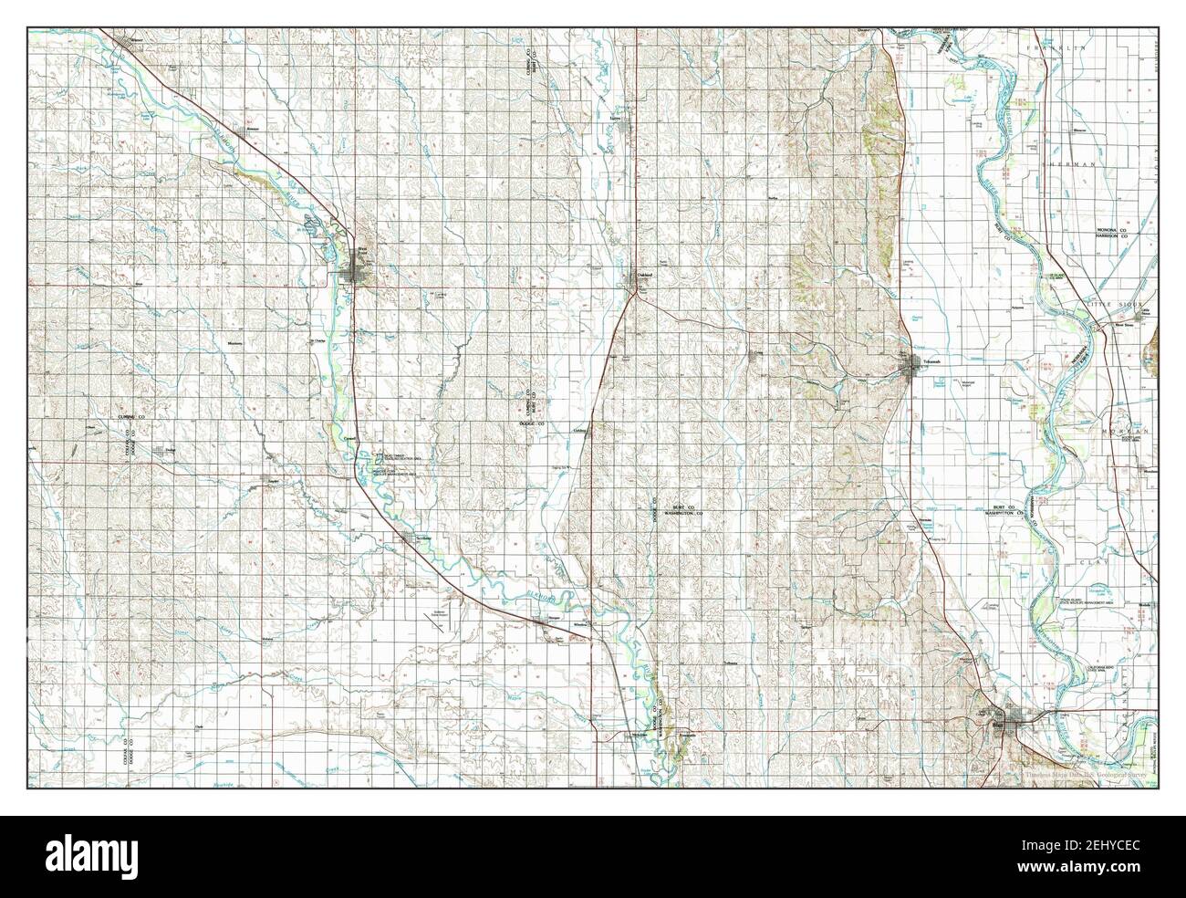 Historic map of Blair, Nebraska