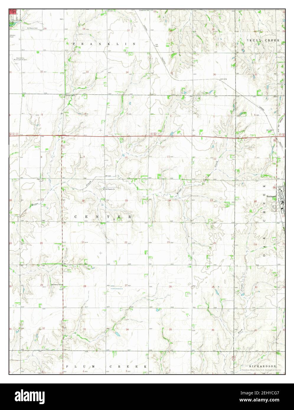 Brainard, Nebraska, map 1965, 124000, United States of America by
