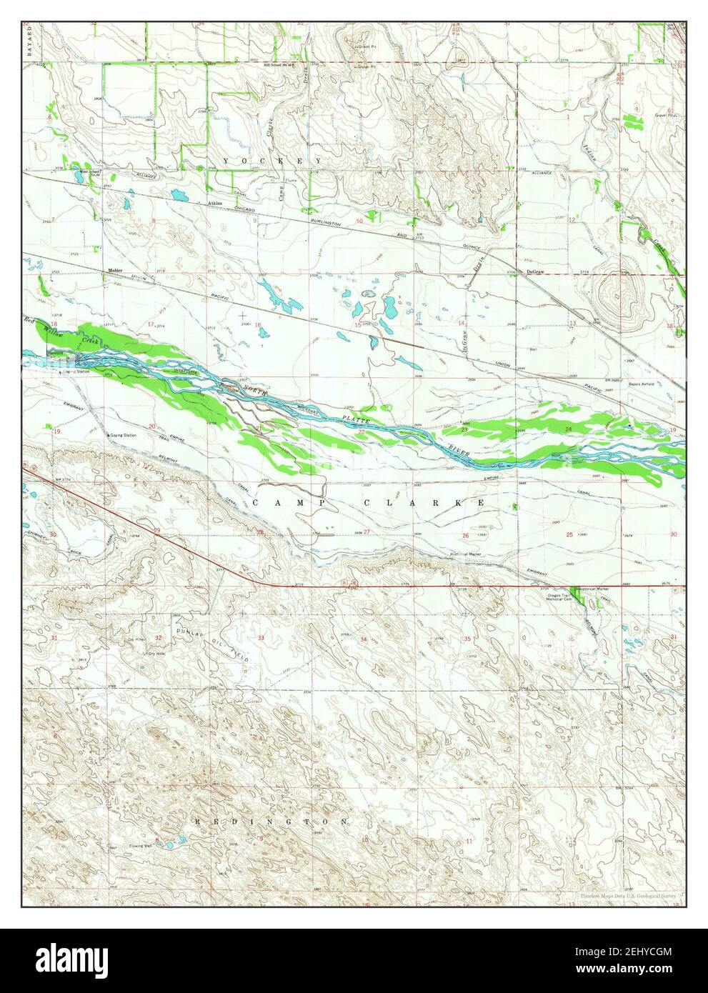 Bridgeport NW, Nebraska, map 1965, 124000, United States of America by