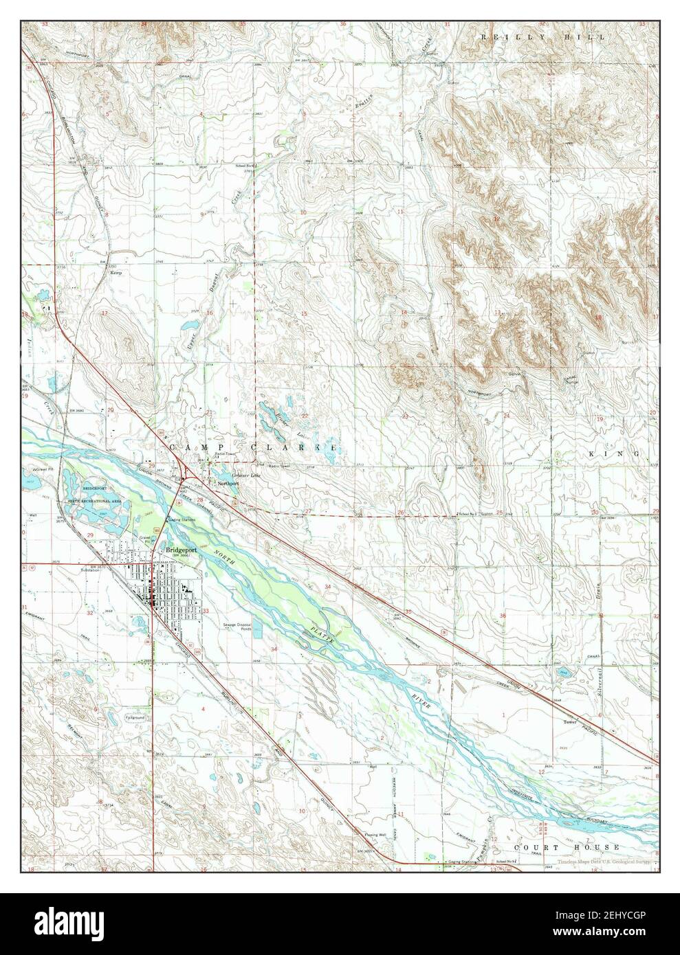 Bridgeport, Nebraska, map 1965, 124000, United States of America by