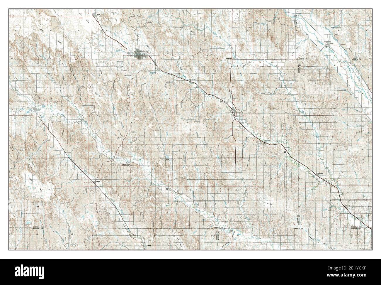 Broken Bow, Nebraska, map 1985, 1100000, United States of America by