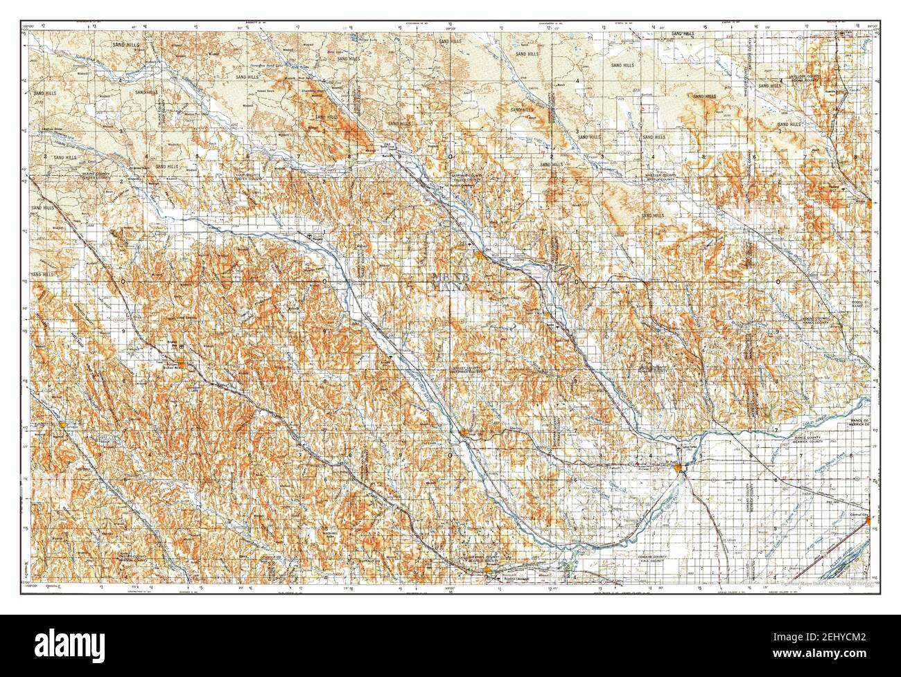 Broken Bow Nebraska Map Broken Bow, Nebraska, Map 1956, 1:250000, United States Of America By  Timeless Maps, Data U.s. Geological Survey Stock Photo - Alamy