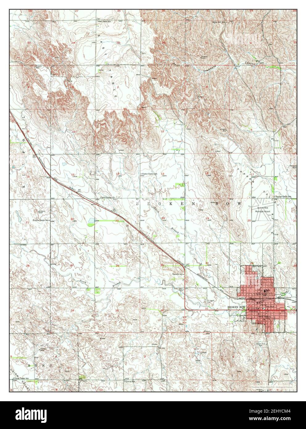 Broken Bow, Nebraska, map 1951, 124000, United States of America by