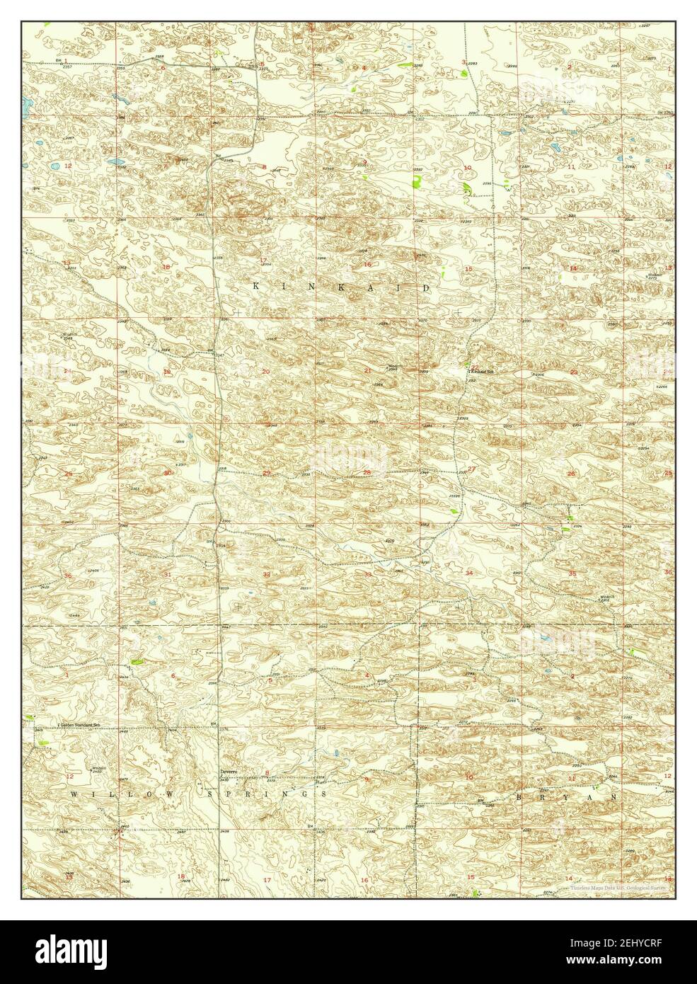 Burwell NE, Nebraska, map 1952, 1:24000, United States of America by Timeless Maps, data U.S. Geological Survey Stock Photo