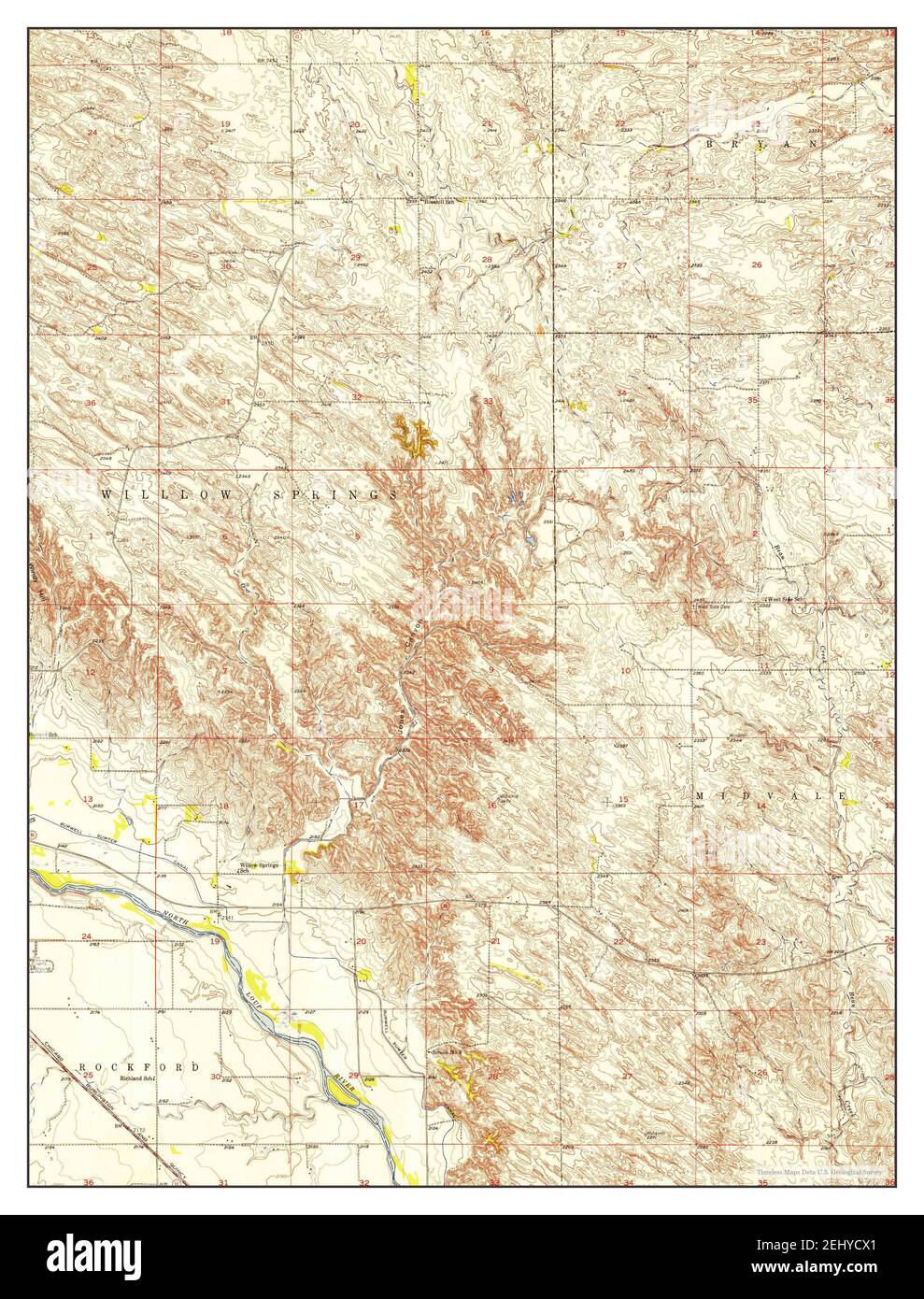 Burwell SE, Nebraska, map 1952, 1:24000, United States of America by Timeless Maps, data U.S. Geological Survey Stock Photo