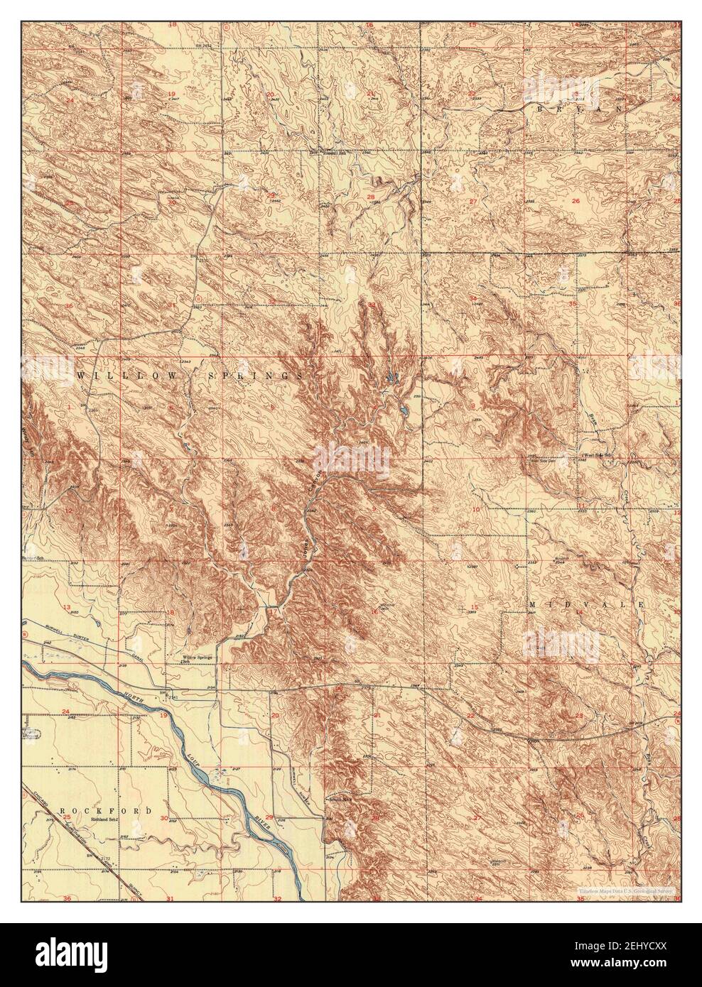 Burwell SE, Nebraska, map 1952, 1:24000, United States of America by Timeless Maps, data U.S. Geological Survey Stock Photo