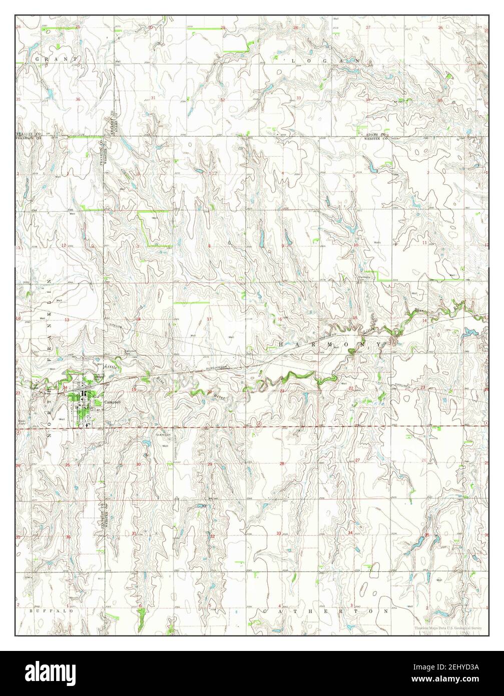 Map of campbell nebraska Cut Out Stock Images & Pictures Alamy
