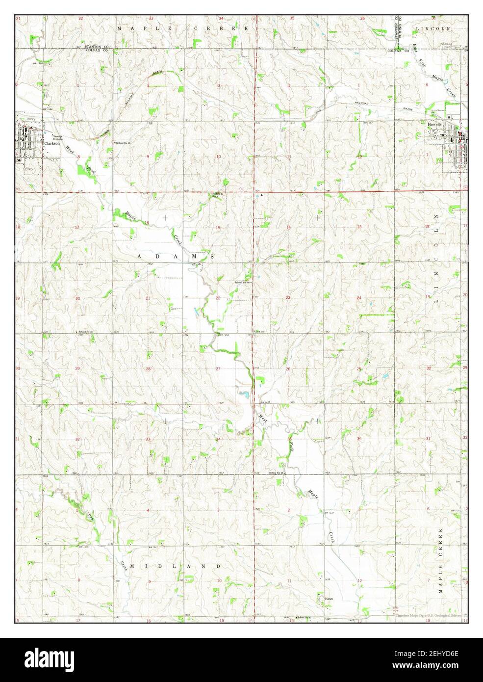 Clarkson, Nebraska, map 1966, 1:24000, United States of America by ...