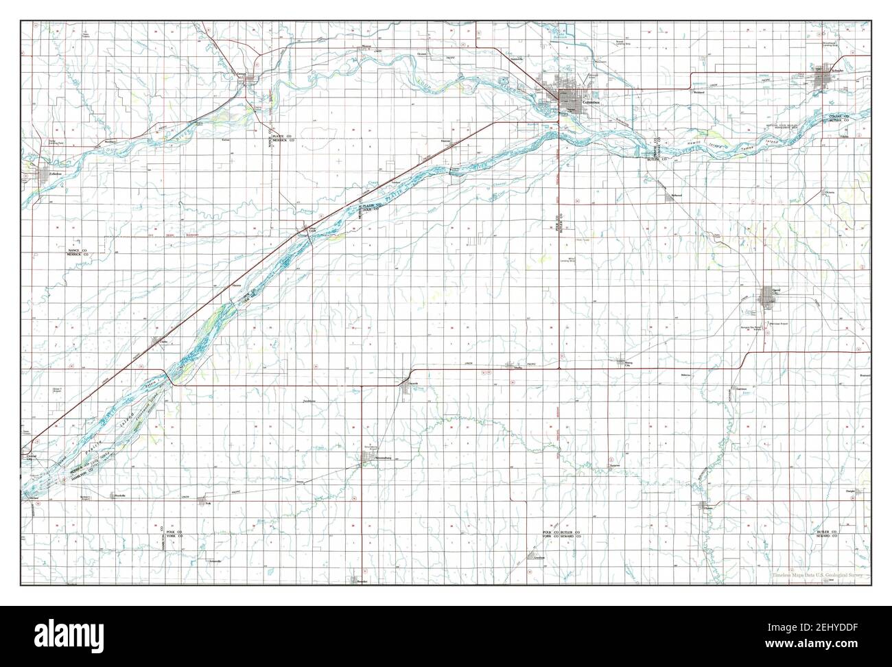 David City, Nebraska, map 1985, 1100000, United States of America by
