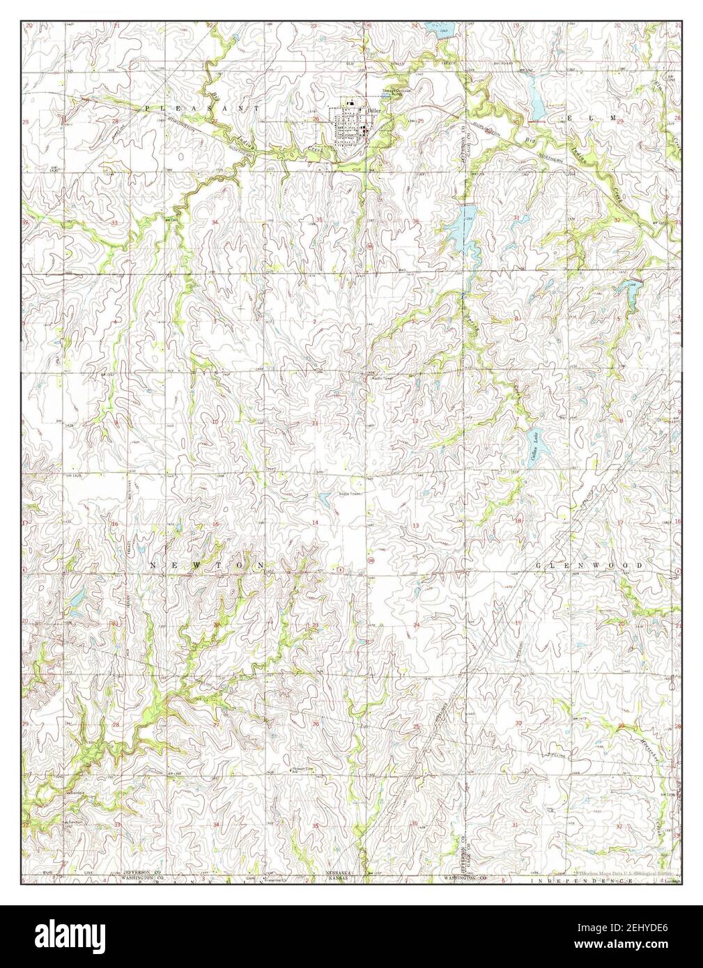 Diller, Nebraska, map 1970, 124000, United States of America by Timeless Maps, data U.S